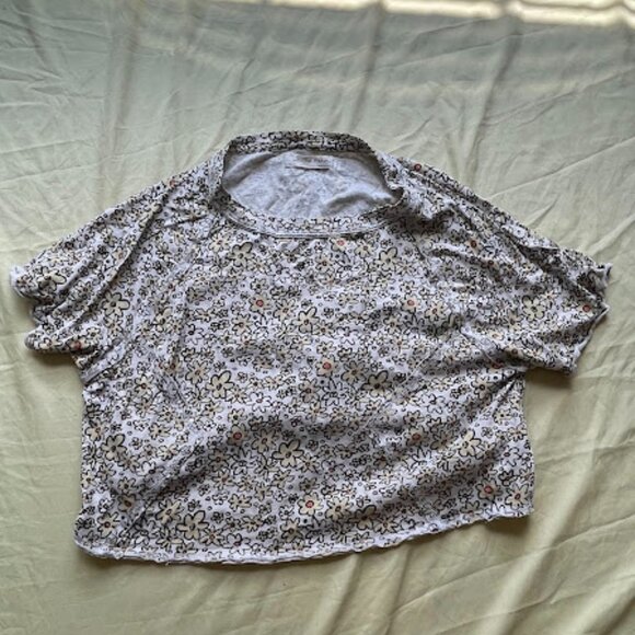 We The Free by Free People | Daisy Floral Boxy Tee | White | Size S | Used - Picture 1 of 3